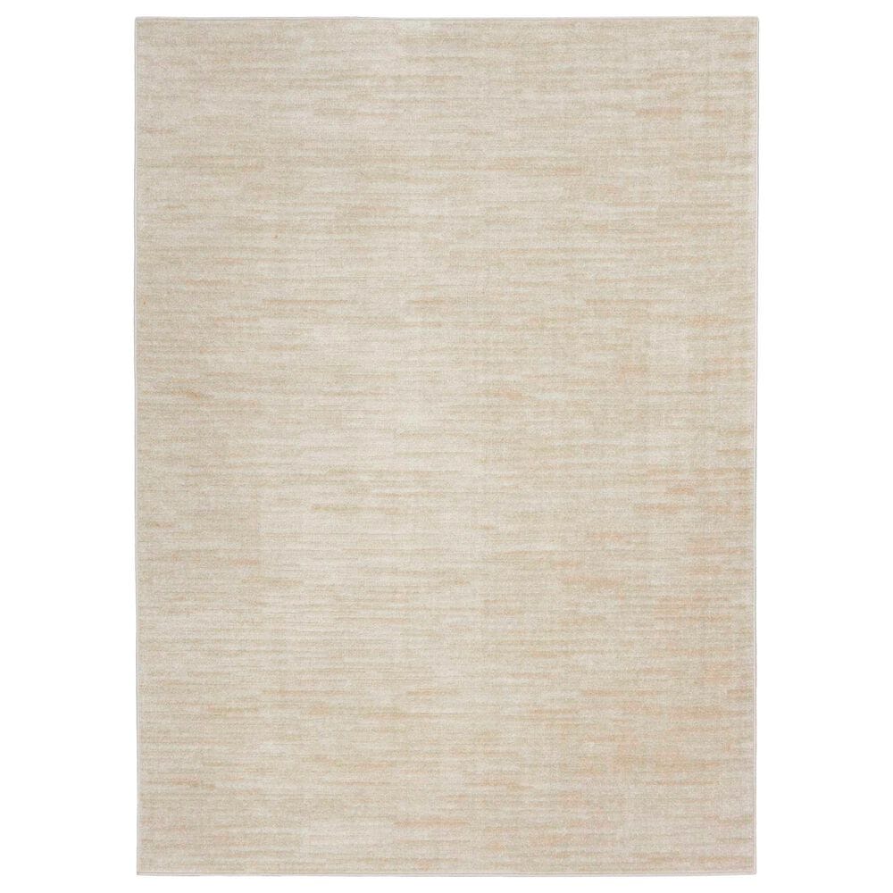 Nourison Essentials Ivory and Beige 5" x 7" Indoor/Outdoor Area Rug, , large