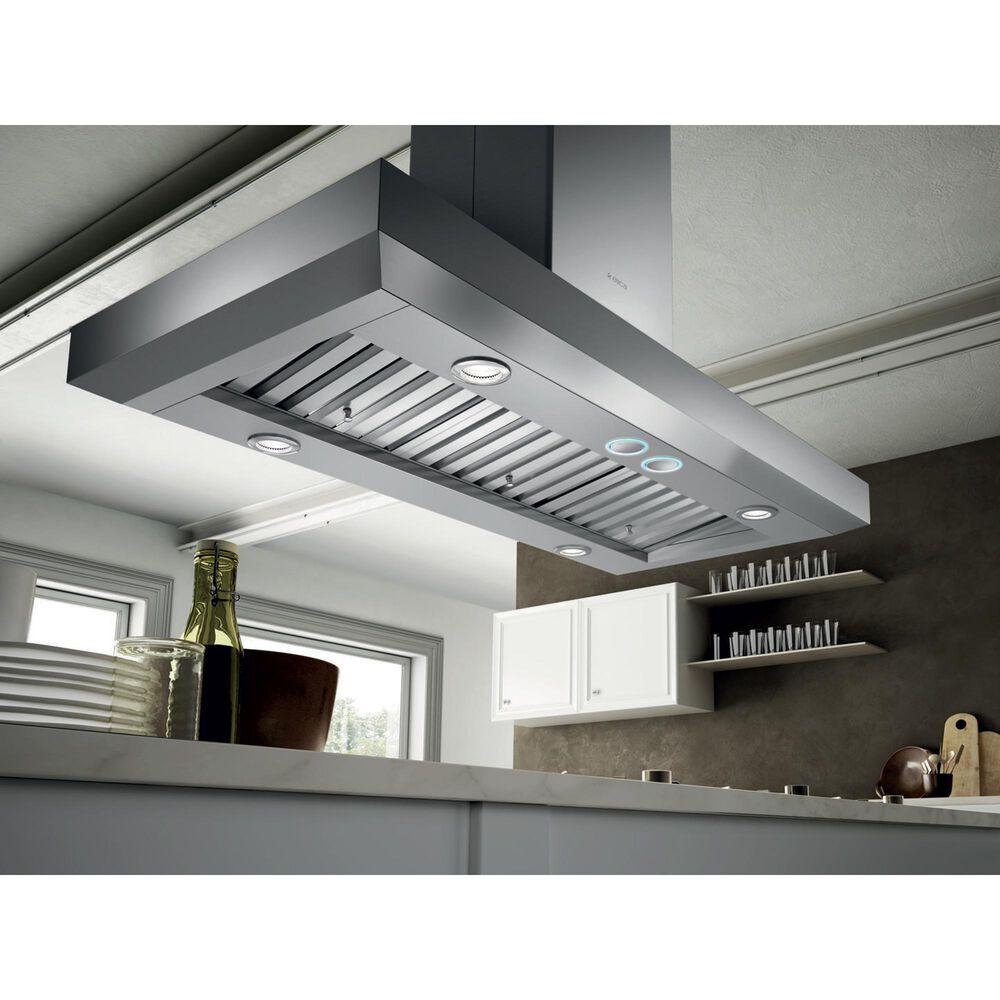 Elica Vavano 42" Island Hood in Stainless Steel, , large