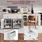 HOMLUX 75" Kitchen Island with Extendable Dining Table in White, , large