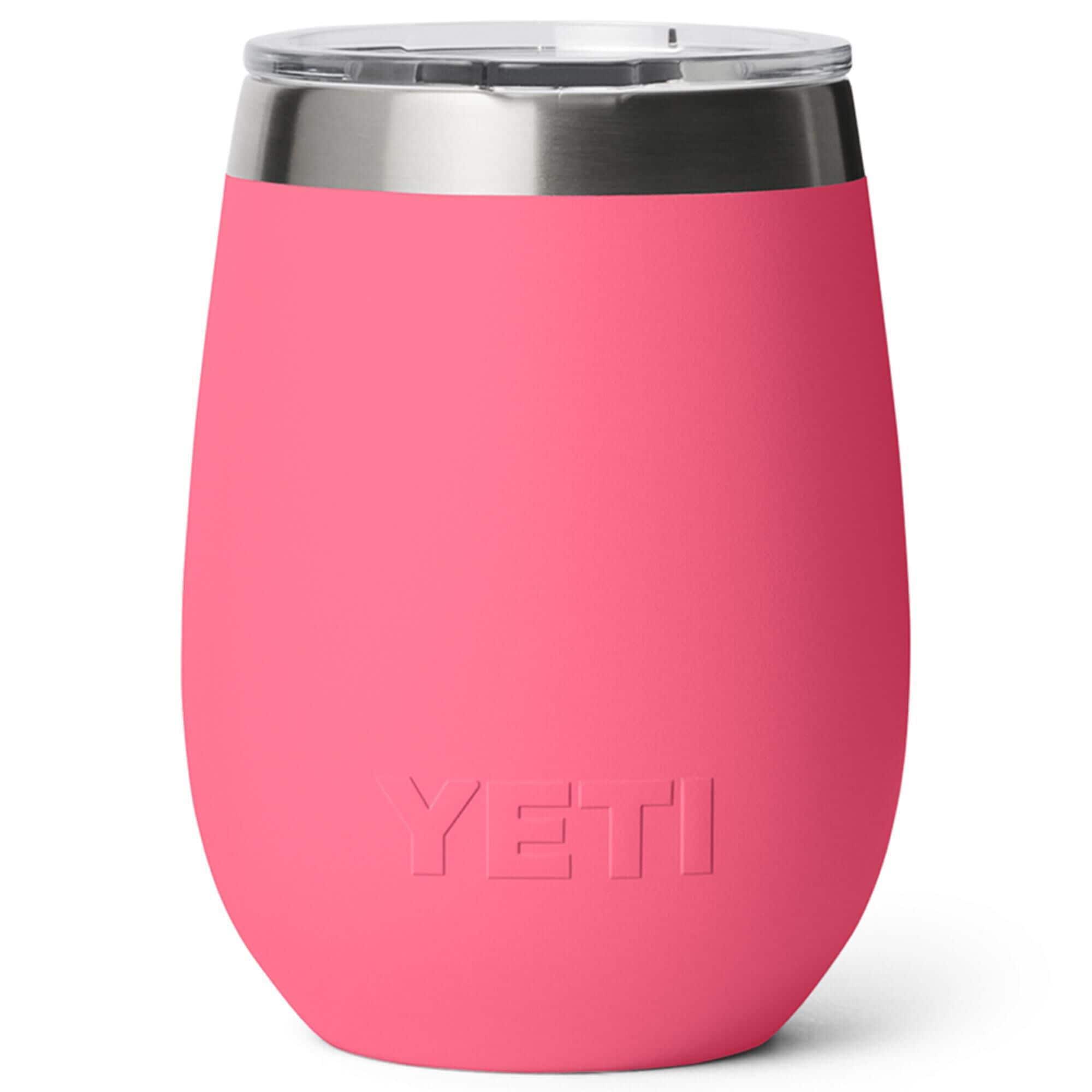 YETI Rambler 10 Oz Wine Tumbler with MagSlider Lid in Tropical Pink