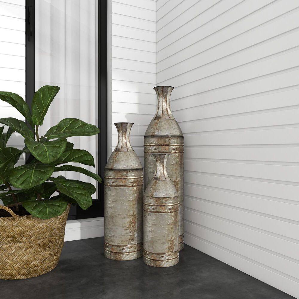 Maple and Jade Farmhouse Vase in Gray &#40;Set of 3&#41;, , large