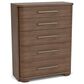 Riverside Furniture Delia 5-Drawer Chest in Nouveau Walnut, , large