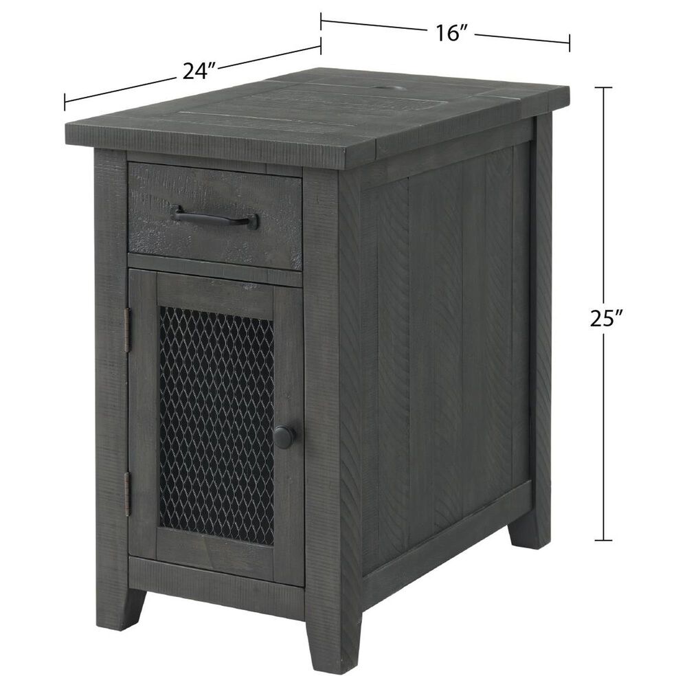 Forma &amp; Co Rustic Chairside Table in Grey, , large