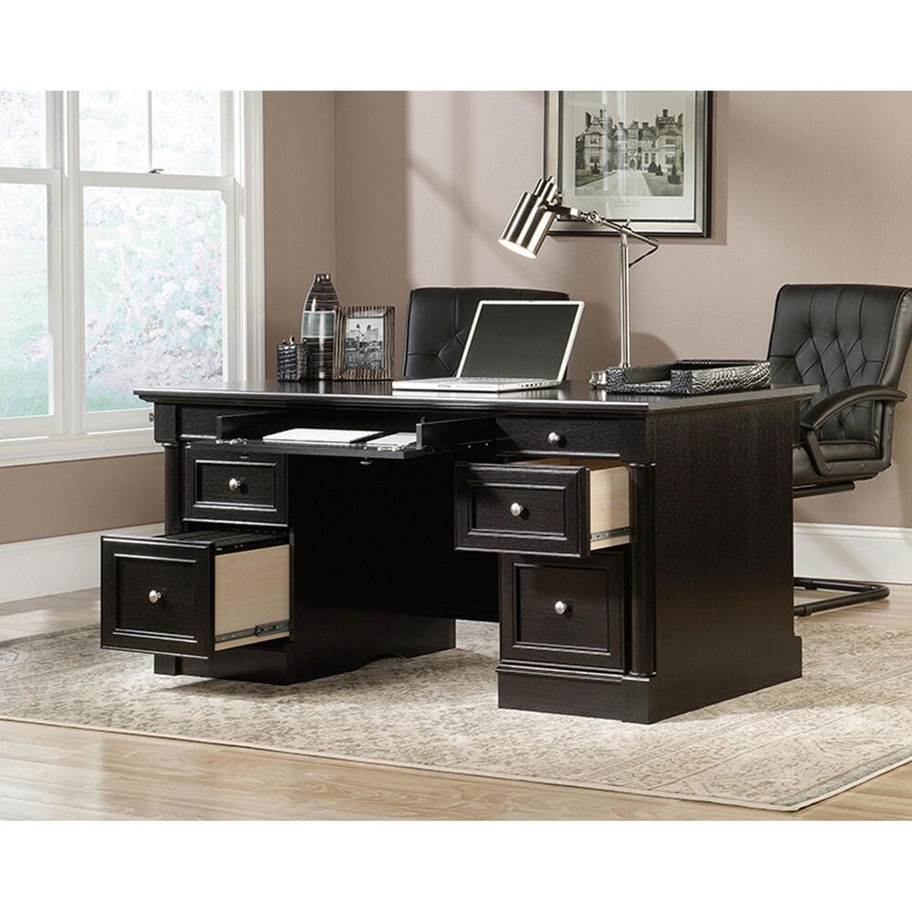 Sauder Palladia Executive Desk in Wind Oak, , large