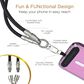 Hypercel 2-in-1 Universal Crossbody Phone Strap and Charging Cable in Black, , large