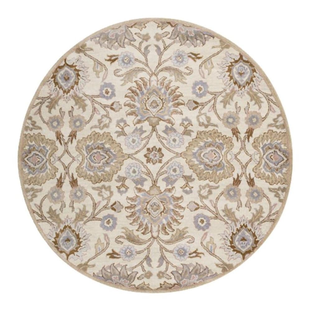 Surya Caesar CAE-1109 8" Round Cream, Camel and Taupe Area Rug, , large