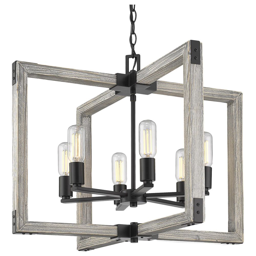 Golden Lighting Lowell 6-Light Chandelier in Matte Black, , large