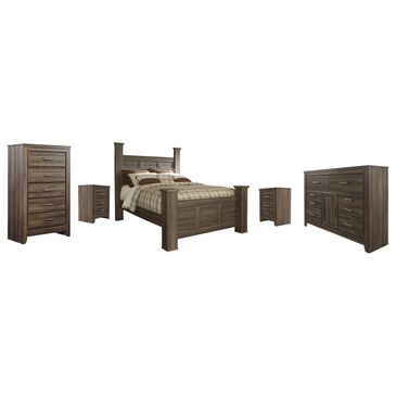 Signature Design by Ashley Juararo 5-Piece Queen Bedroom Set in Dark Brown, , large