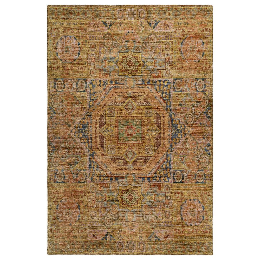Dalyn Rug Company Silk Road Curry, Paprika, Gold, Copper and Navy 10" x 14" Area Rug, , large