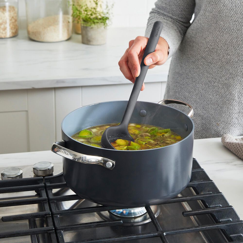 Green Pan Platinum Silicone Ladle in Charcoal Grey, , large