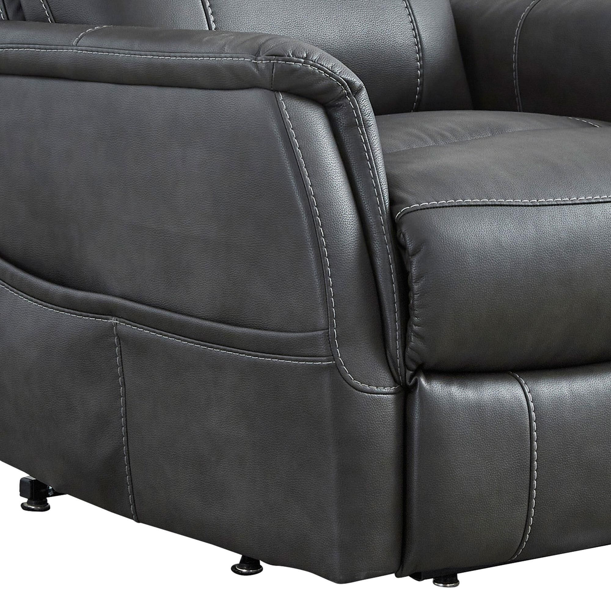 Ashley Strawbill Power Lift Recliner in Shadow