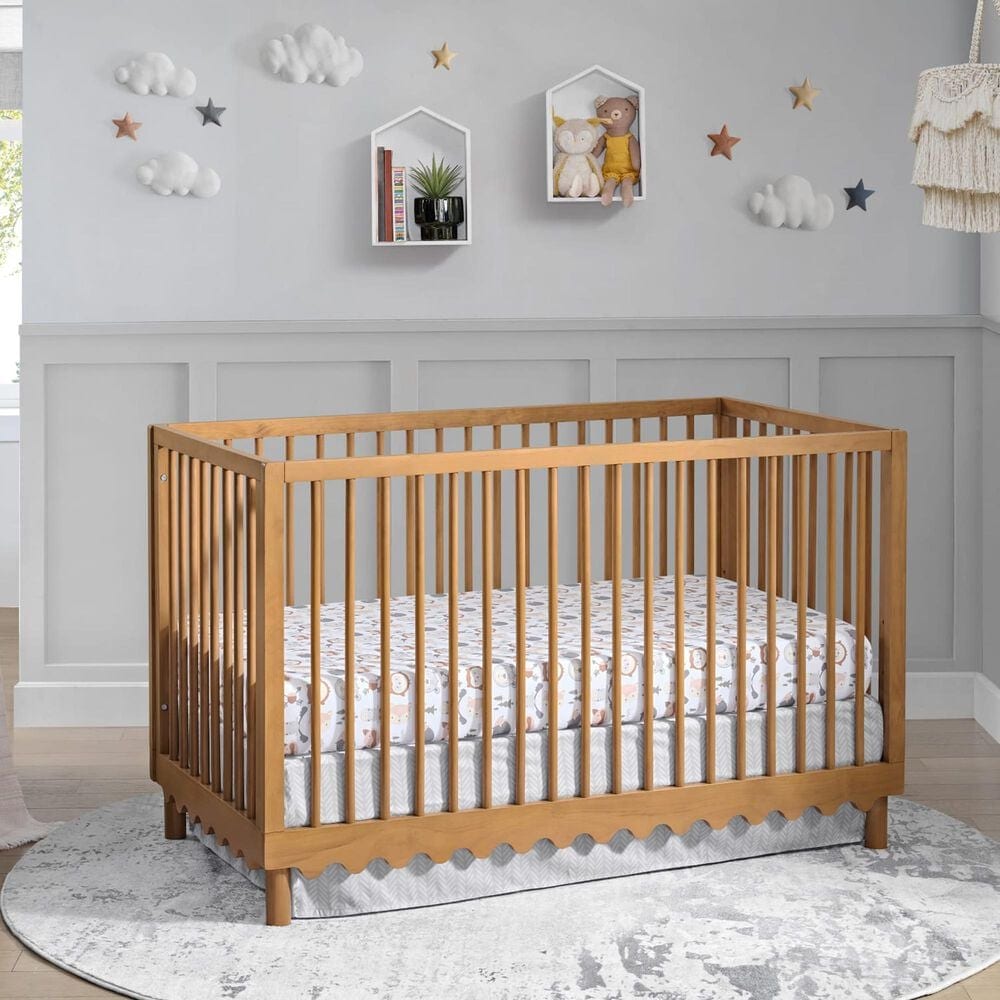 Oxford Baby Sterling 3-in-1 Convertible Crib in Honey Wood, , large