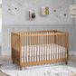 Oxford Baby Sterling 3-in-1 Convertible Crib in Honey Wood, , large
