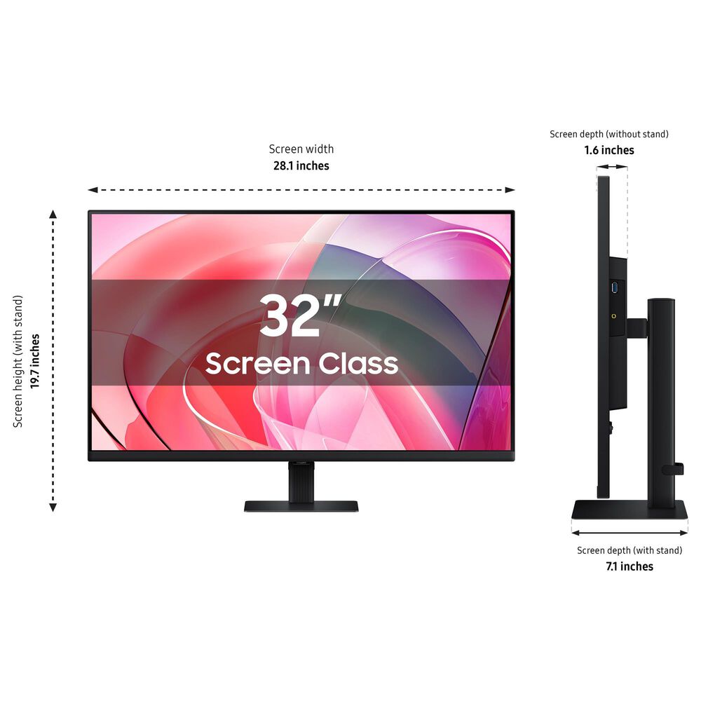 Samsung 32&quot; ViewFinity S7 &#40;S70D&#41; 4K UHD IPS HDR10 Monitor with Speakers in Black, , large