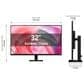Samsung 32" ViewFinity S7 (S70D) 4K UHD IPS HDR10 Monitor with Speakers in Black, , large