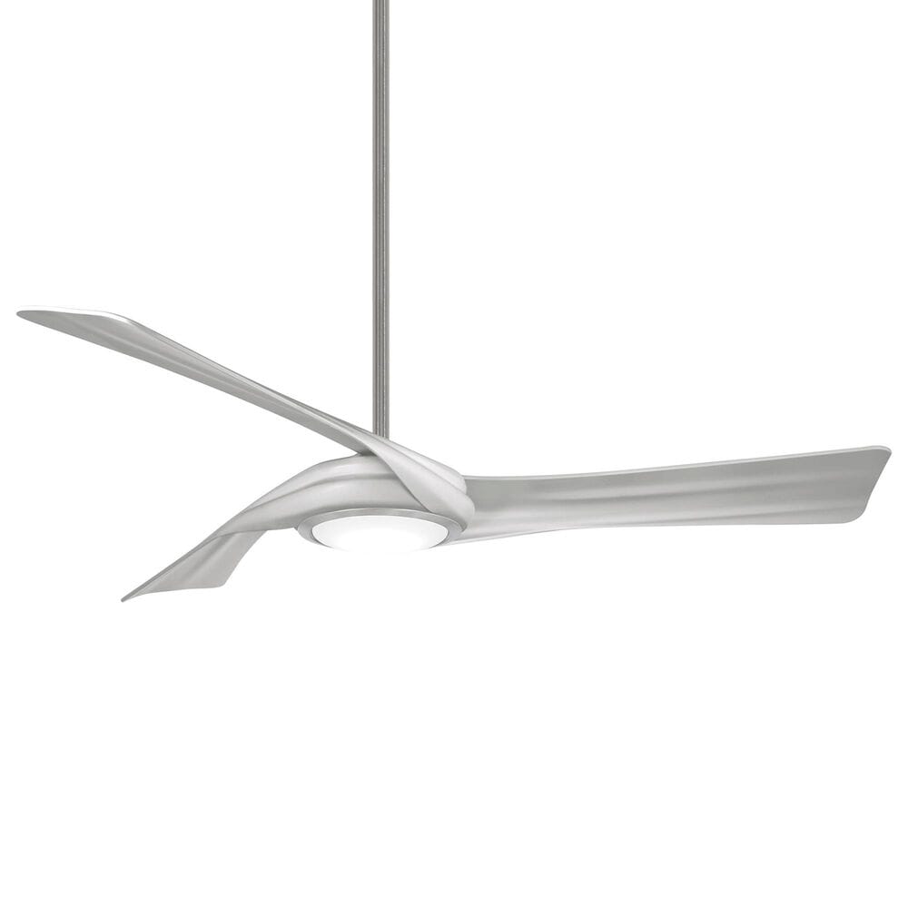 Minka-Aire Curl 60" Ceiling Fan with LED Light in Brushed Nickel, , large
