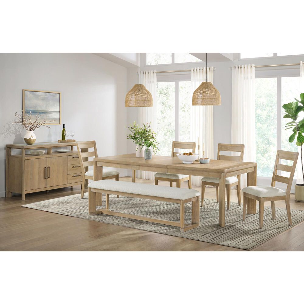 Emerald Home Furnishings Pacific Grove Leg Dining Table in Sand Dune - Table Only, , large