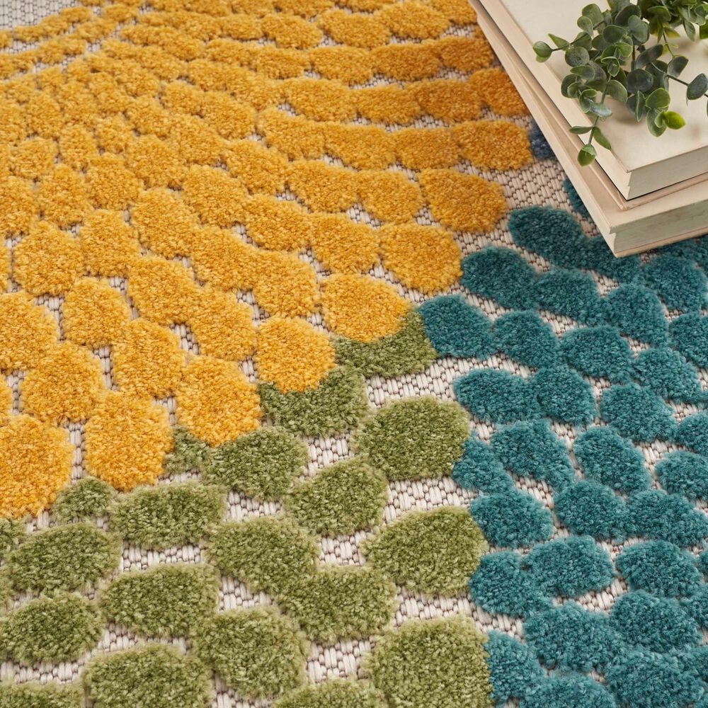 Nourison Aloha Geometric 3&#39;6&quot; x 5&#39;6&quot; Multicolor Indoor/Outdoor Area Rug, , large