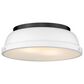 Golden Lighting Duncan Flush Mount in Matte Black with Matte White, , large