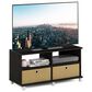 HOMLUX 37.8" Entertainment Center TV Stand with Bin Drawers in Espresso, , large