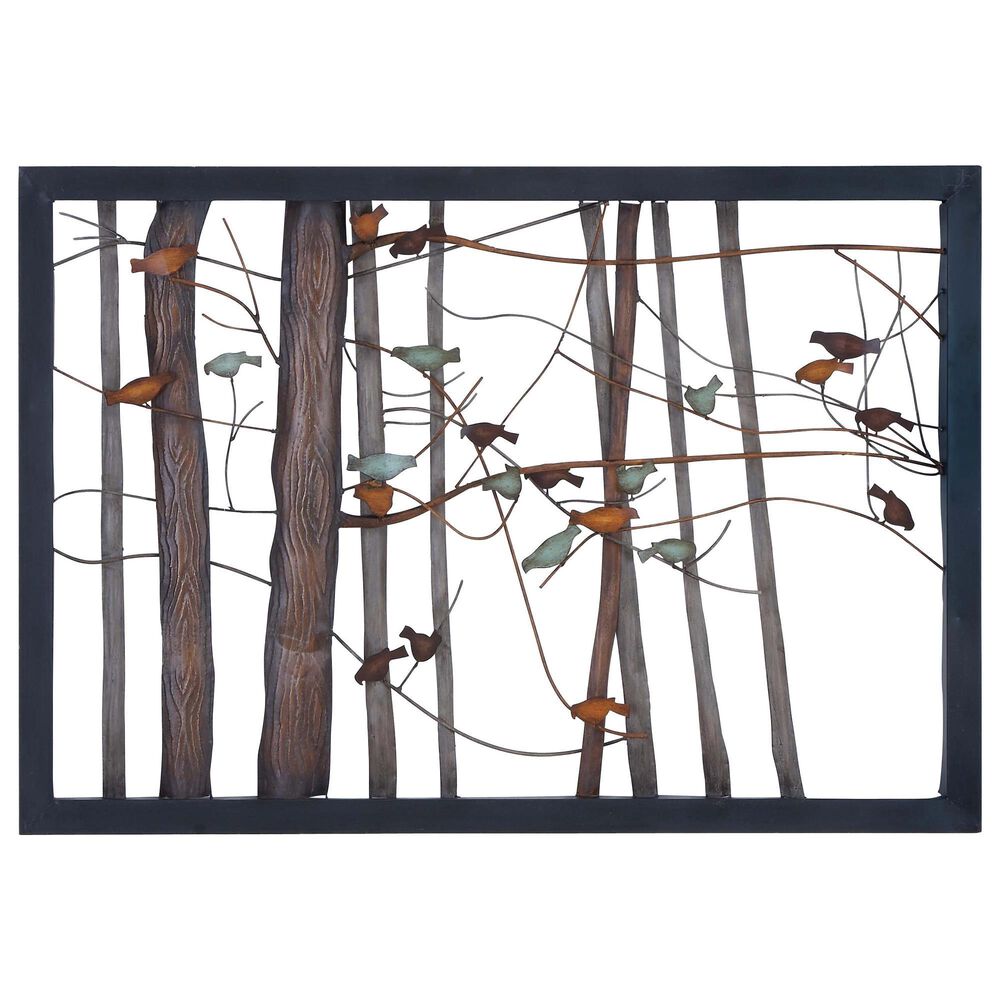 Maple and Jade 27" x 39" Farmhouse Birds Wall Decor in Multicolor, , large