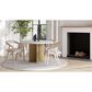 Moe"s Home Collection Graze Dining Table in White and Brass - Table Only, , large