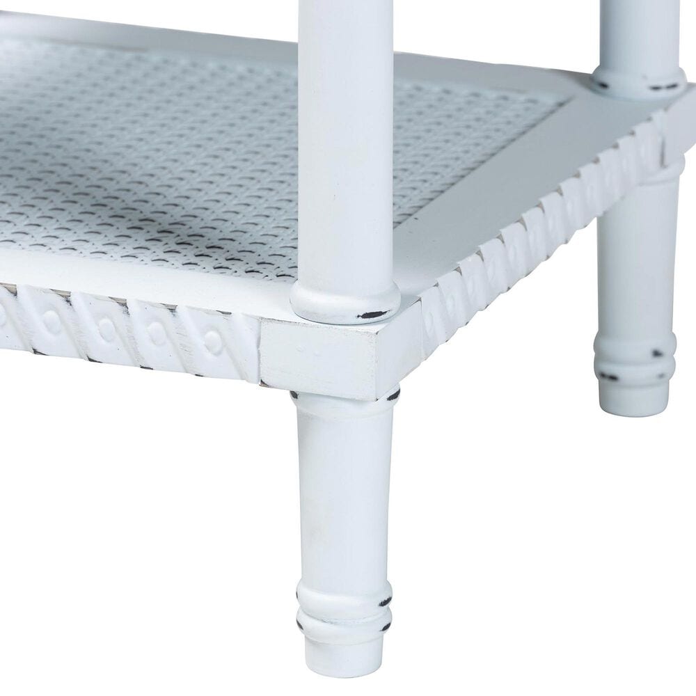 Baxton Studio Jeanne End Table with 1-Shelf in White, , large