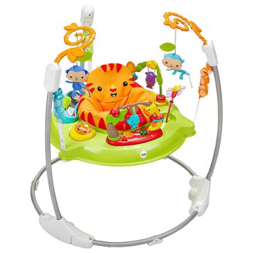 Fisher-Price Roaring Rainforest Jumperoo in Green and Orange, , large