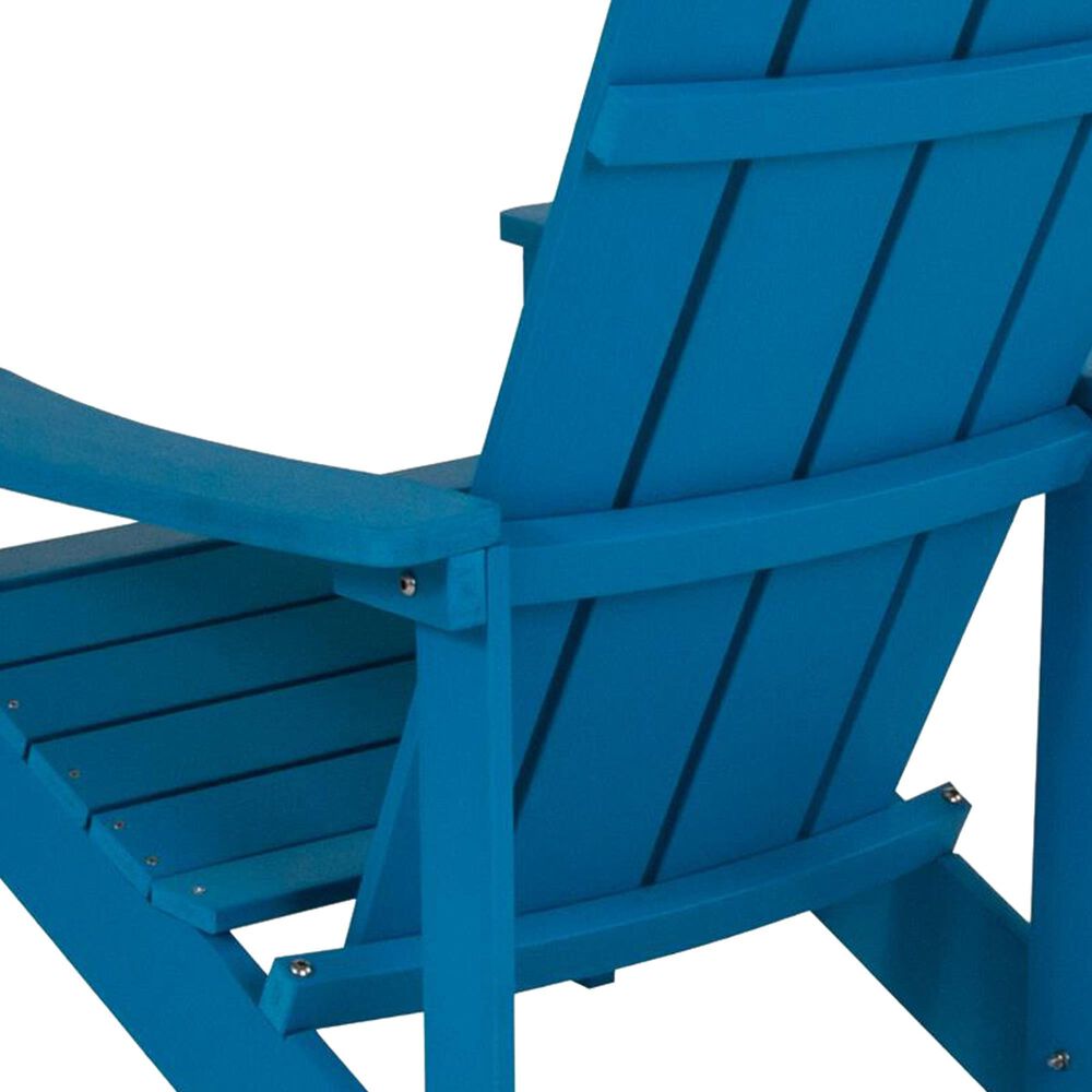 Flash Furniture Charlestown 3-Piece Adirondack Set in Blue, , large