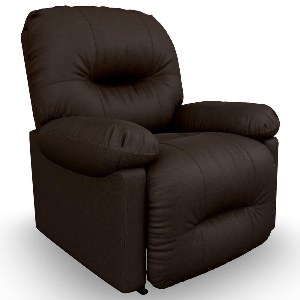 Best Home Furnishings Leather Rocker Recliner in Walnut, , large