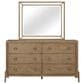 Sterling Timber Elure 6 Drawer Dresser and Mirror in latte, , large