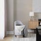Lumisource Marla Vanity Stool with Silver Upholstered in Chrome, , large