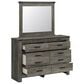 Ashley Frandern 5-Piece Twin Panel Bedroom Set in Rustic Warm Gray, , large