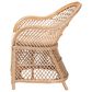 Baxton Studio Casilda Arm Chair with Natural Rattan in White, , large
