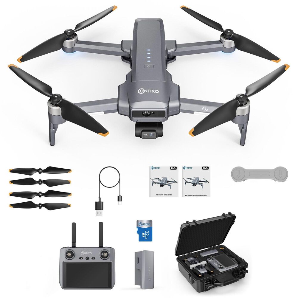 Contixo F33 Vortex Professional 4K UHD GPS Drone in Dark Gray, , large