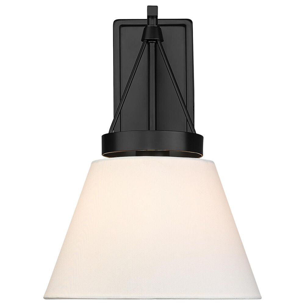 Golden Lighting Penn 1-Light Wall Sconce in Matte Black, , large