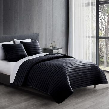 Hallmart Collectibles Puffer 2-Piece Twin Comforter Set in Black, , large