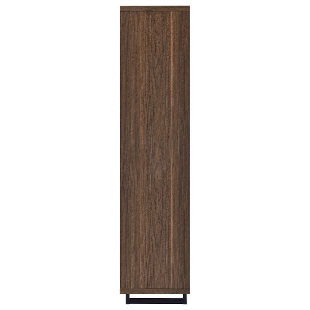 Pacific Landing Maddox 2-Piece L-desk and Bookcase Set in Black and Walnut, , large