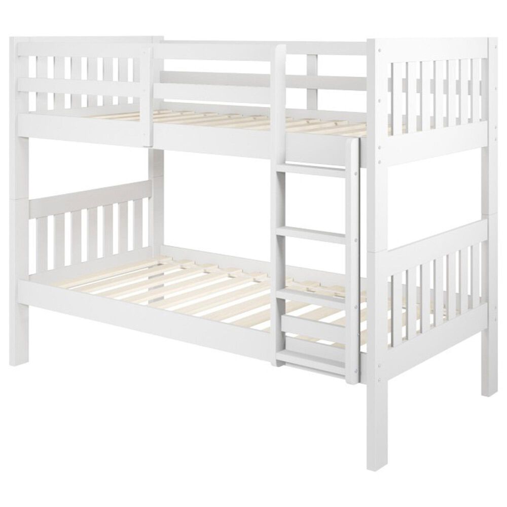 Forest Grove Mission Twin Over Twin Bunk Bed in White, , large
