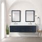 Lexora Home Castor 72" Double Bathroom Vanity in Blue with 2 cm White Quartz Top and Rectangular Sinks, , large