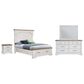 Sasha Lee 4 Piece Queen Storage Bedroom Set in 2 Tone Hickory, , large