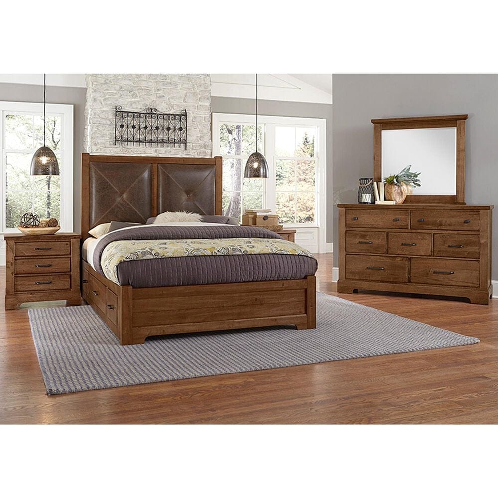Viceray Collections Cool Rustic 7-Drawer Dresser with Mirror in Amber, , large