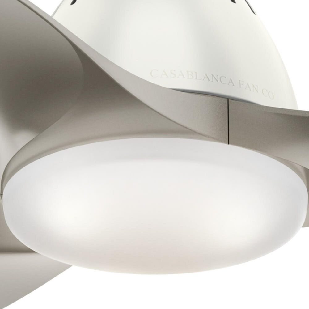 Hunter Wisp 44&quot; Ceiling Fan with LED Light in Fresh White and Painted Pewter, , large