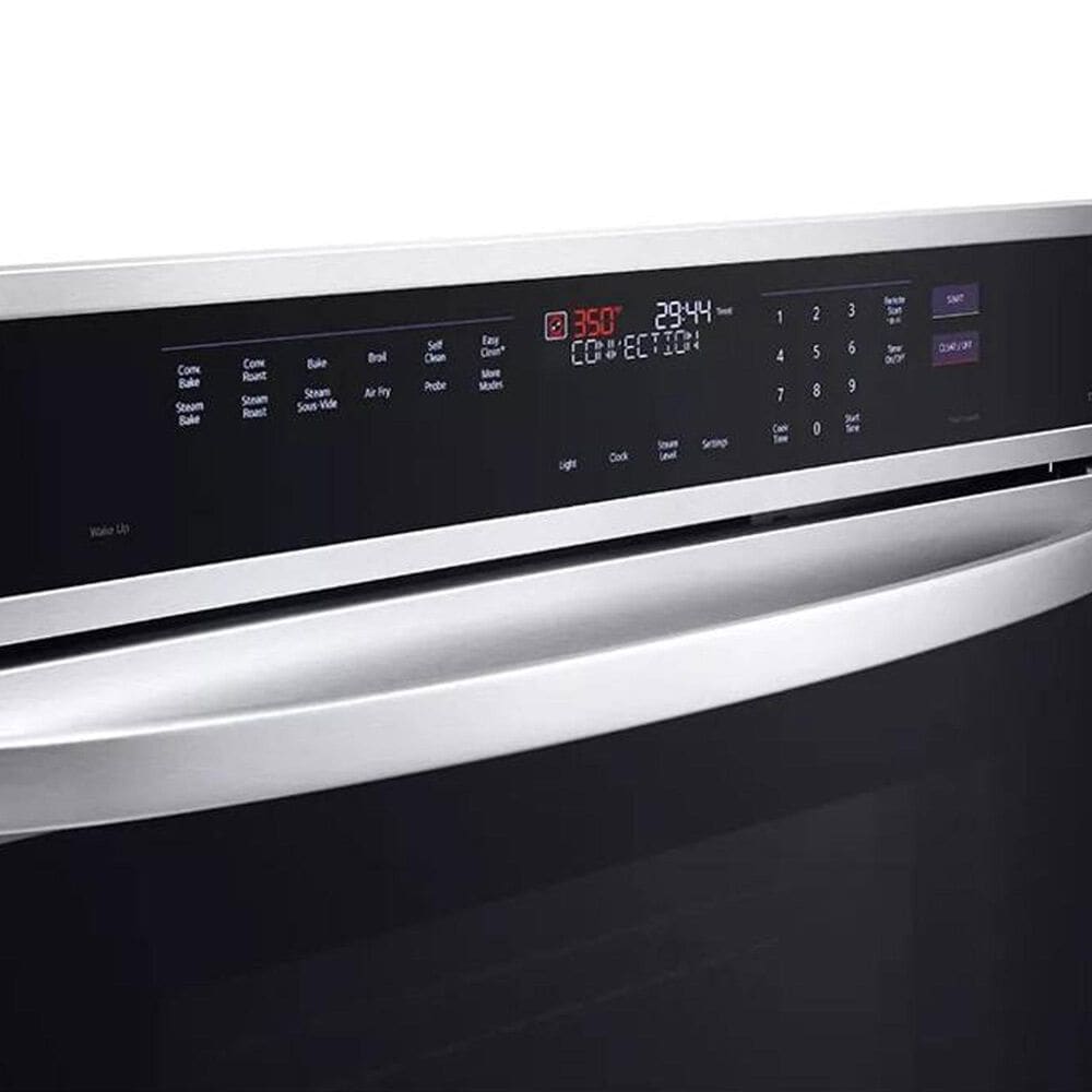 LG 2-Piece Kitchen Package with Print Proof Stainless Steel 4.7 Cu. Ft. Smart Single Wall Oven and Black 30" Electric Cooktop, , large