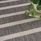 Nourison Positano POS03 Charcoal and Ivory 7" x 10" Indoor/Outdoor Area Rug, , large