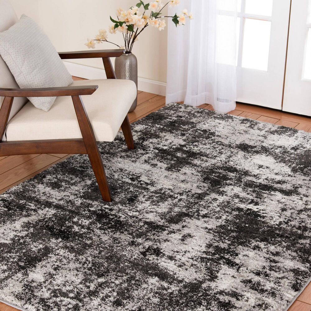 Central Oriental Structures Torrent Winsley 7&#39;10&quot; x 9&#39;10&quot; Soot and Buff Area Rug, , large