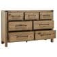 Millenium Ridgester King Panel Bed with Dresser, Chest and Two Nightstands in Light Brown with USB Ports, , large