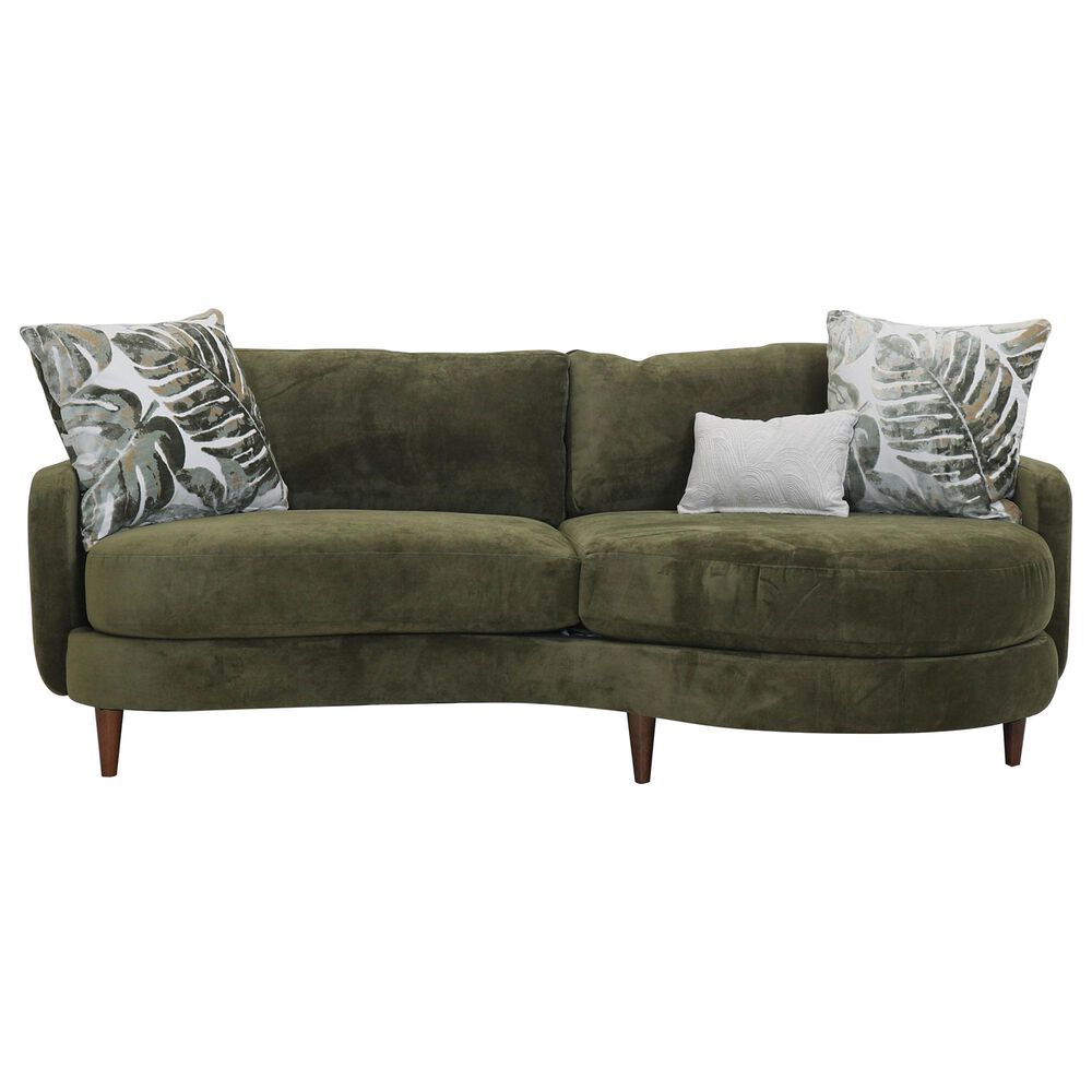 Jonathan Louis Collette Estate Stationary Sofa in Sage Velvet, , large