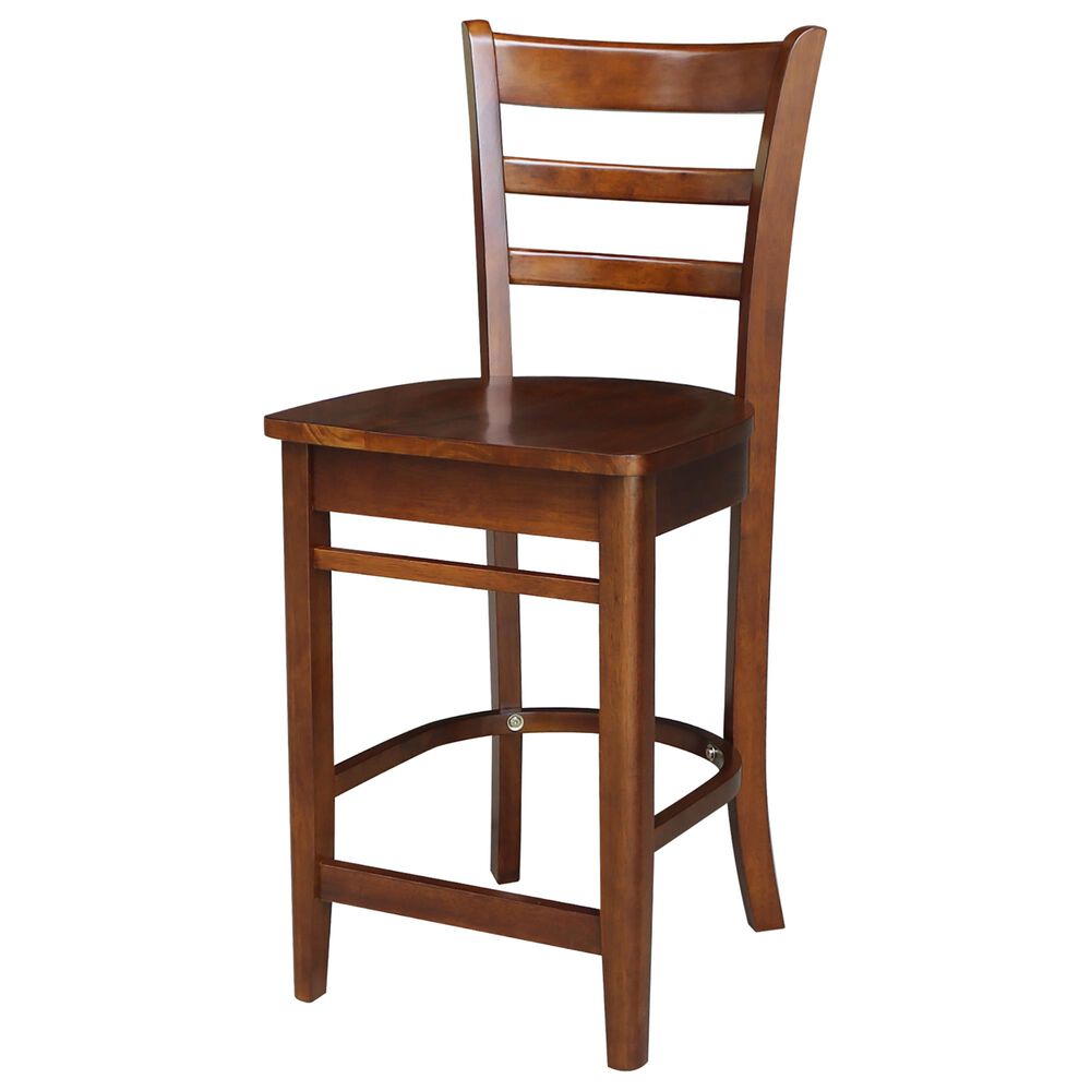International Concepts Emily 24" Counter Stool in Espresso, , large