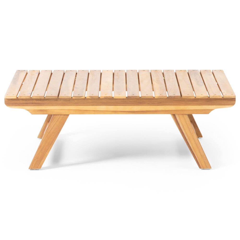 Hearth and Haven Sedona Rectangular Patio Coffee Table in Teak, , large